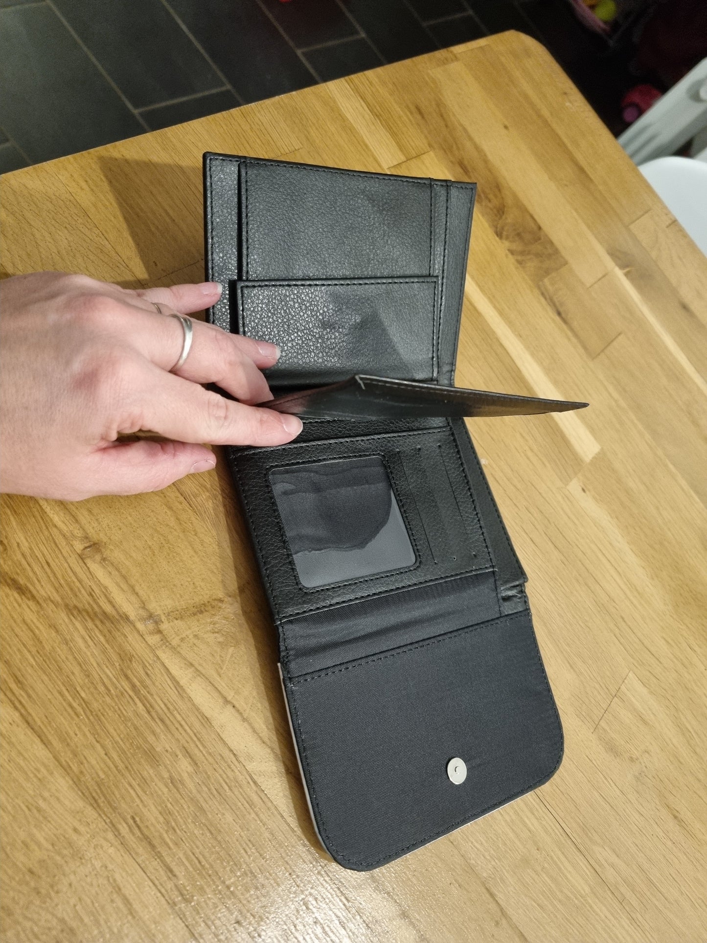 Porte-feuille en cuir C.S.Créatif