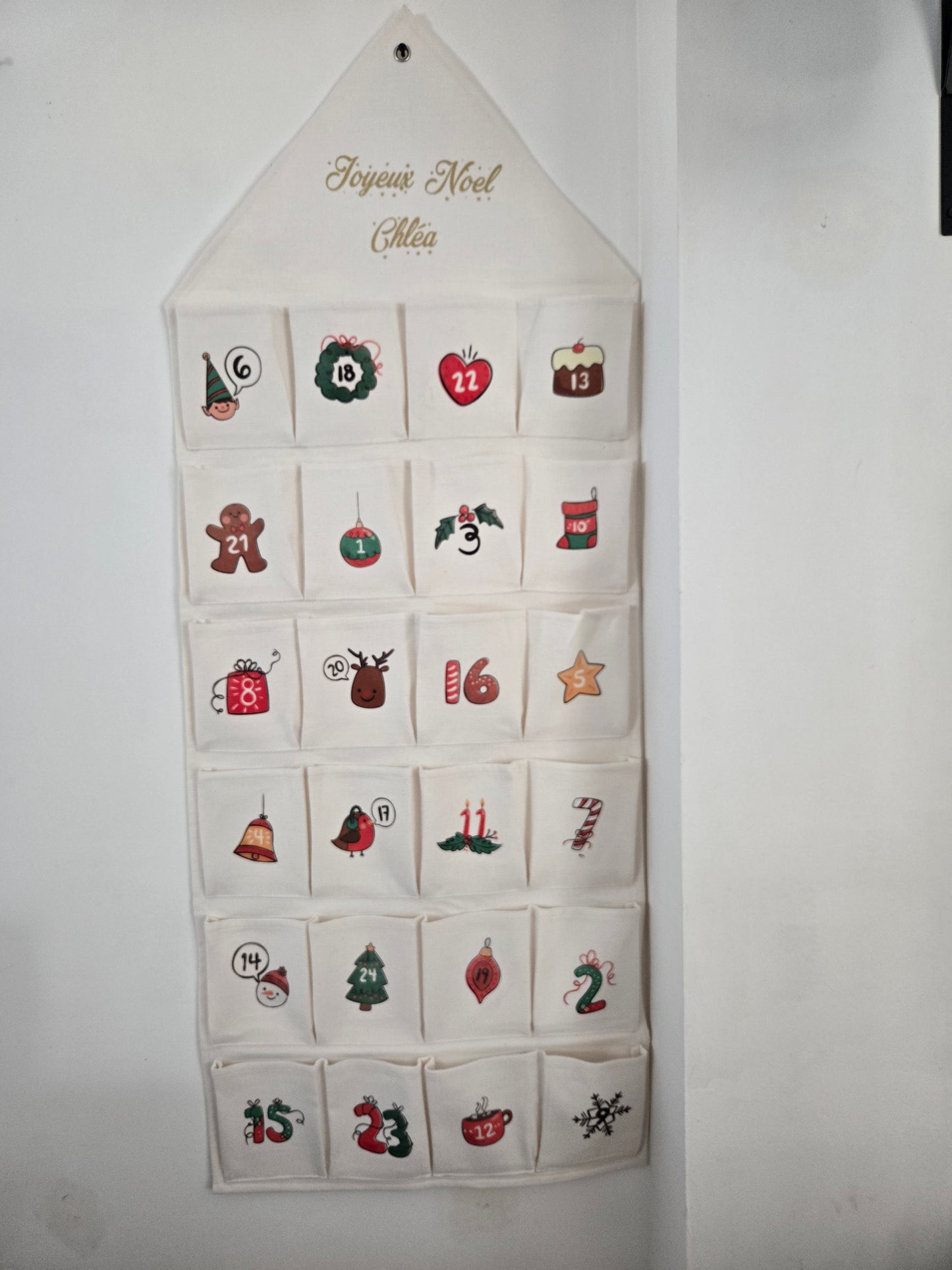 Calendrier de l'avent personnalisé