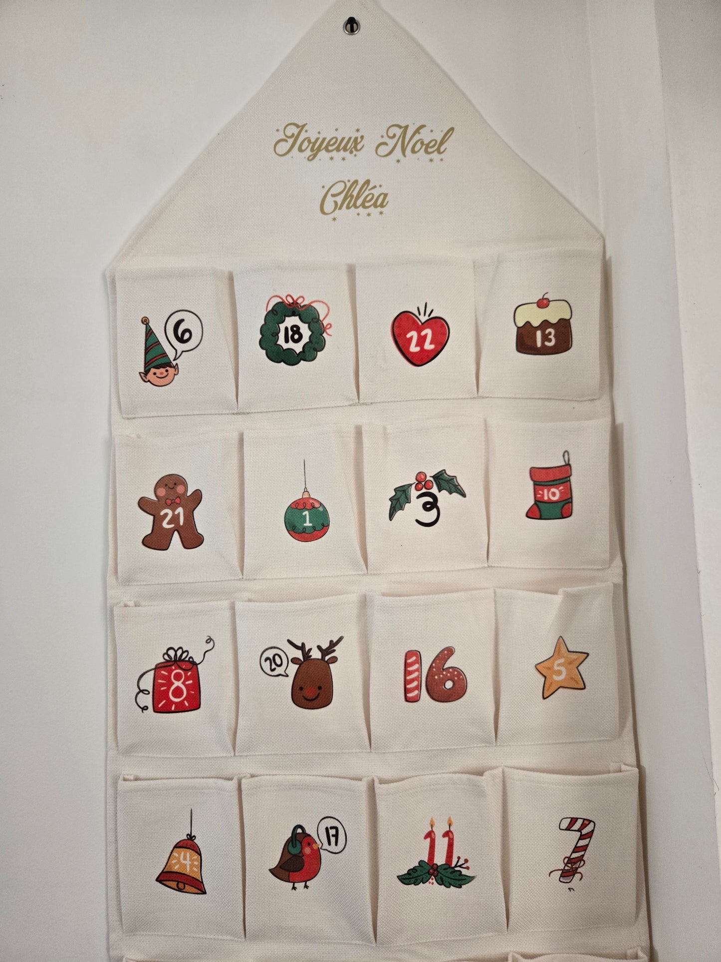 Calendrier de l'avent personnalisé